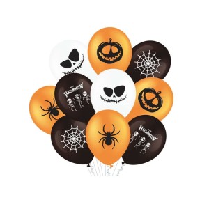 BALON HAPPY HALLOWEEN 12" MIX 10 SZT