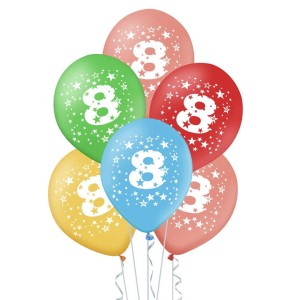 BALON LATEKSOWY CYFRA 8 5SZT C1A