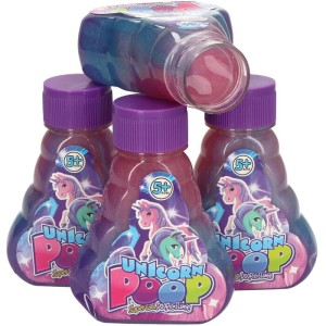 GLUTEK SLIME TĘCZOWY Z BROKATEM UNICORN POOP 12SZT
