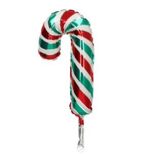BALON 14" ŚWIĄTECZNY LIZAK CZERWONO-ZIELONY
