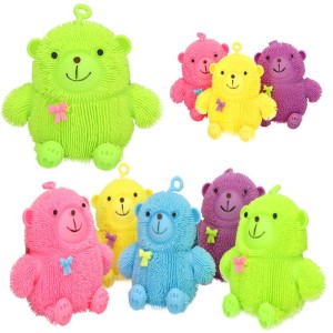 ŚWIECĄCA DUŻA WŁOCHATA PIŁKA GNIOTEK MIŚ JOJO 15CM