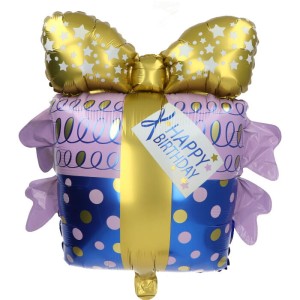 BALON 22" PREZENT HAPPY BIRTHDAY