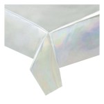 OBRUS URODZINOWY SREBRNY HOLOGRAFICZNY 137X274CM