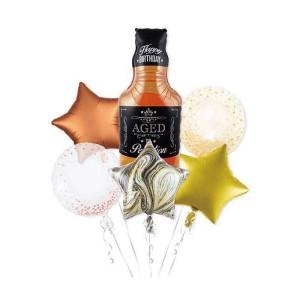 BALONY ZESTAW URODZINOWY WHISKY 5SZT