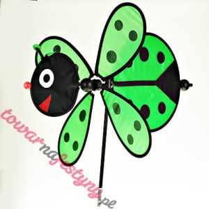 WIATRAK ODPUSTOWY OGRODOWY BIEDRONKA ZIELONA