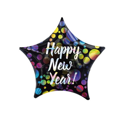 BALON 18" GWIAZDA HAPPY NEW YAER
