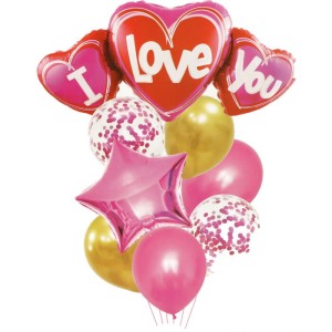 BALONY NA WALENTYNKI I LOVE YOU 8SZT