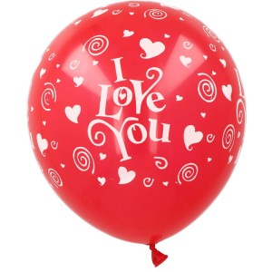 BALONY I LOVE YOU NA ŚLUB WESELE WALENTYNKI 6SZT