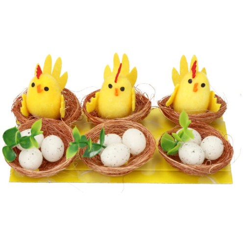 KURCZACZKI WIELKANOCNE MIX 6SZT