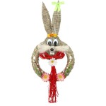 WIANEK WIELKANOCNY ZAJĄCZEK 46CM CZERWONY