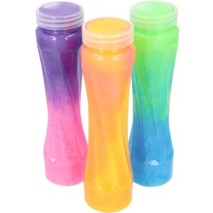 GLUTEK SLIME TĘCZOWY Z BROKATEM MIX 12SZT