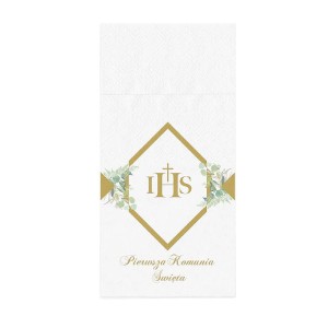 SERWETKI NA SZTUĆCE KOMUNIA ŚWIĘTA EUKALIPTUS 16SZT