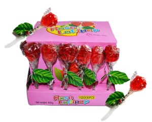 LIZAK RÓŻA - ROSE LOLLIPOP 30SZT,