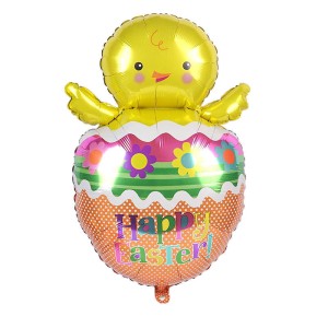 BALON 24" KURCZACZEK HAPPY EASTER WIELKANOC KURCZAK