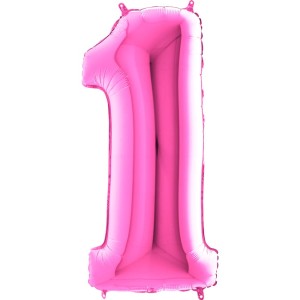 BALON 100CM CYFRA FUXIA GRABO 1