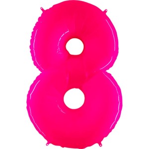 BALON 102CM FLUORESCENCYJNY GRABO CYFRA 8