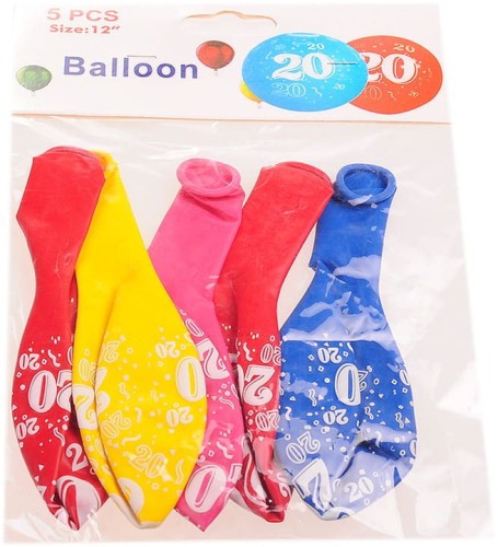 Balony lateksowe cyfra 20