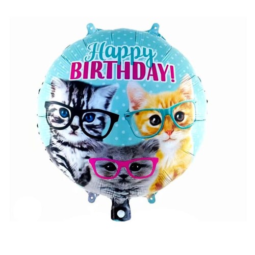 balon 18" kotki w okularach