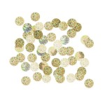 KONFETTI HOLOGRAFICZNE ZŁOTE (2,5CM) 50G