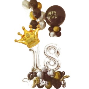 BALONY ZESTAW NA OSIEMNASTKĘ 18 URODZINY 56SZT