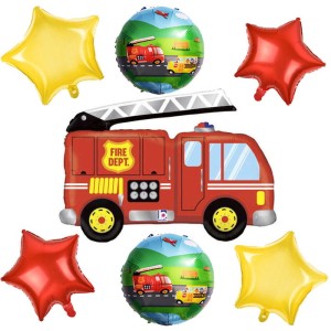 BALONY ZESTAW STRAŻ POŻARNA 7SZT