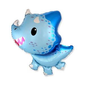 BALON HISZPAŃSKI 14" BABY TRICERATOPS NIEBIESKI