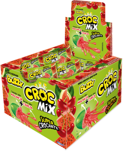 GUMA BALONOWA- BUZZY CROC WATERMELON CHERRY 40SZT OP,172G