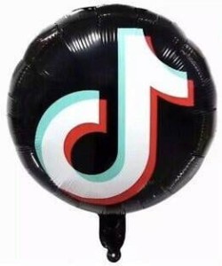 BALON 18" TIK TOK TIKTOK CZARNY