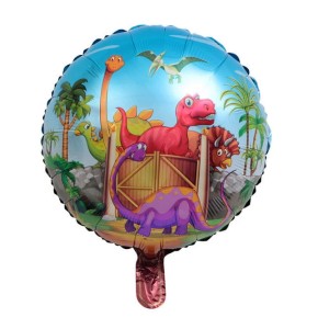 BALON 18" DINOZAURY PALMY NIEBIESKI