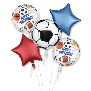 BALONY ZESTAW PIŁKA GWIAZDKI 5SZT