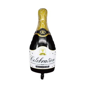 BALON BUTELK SZAMPAN CELEBRATION CZARNY 44X86.5CM