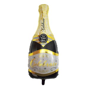 BALON SZAMPAN CELEBRATE CZARNY 45X92CM