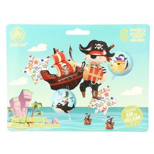 BALONY ZESTAW STATEK PIRACKI, PIRAT 6SZT