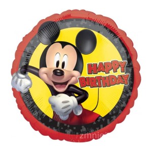 BALON 18" HAPPY BIRTHDAY MIKI CZERWONY