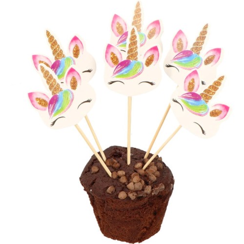 dekoracja topper jednorożec 12szt
