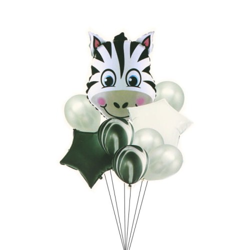 zestaw balonów zebra 9szt
