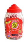 LIZAK PIN POP STRAWBERRY Z GUMĄ BALONOWĄ 100x18g 100szt Truskawkowe