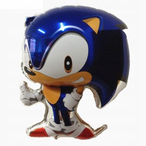 BALON 22" SONIC NIEBIESKI BŁYSZCZĄCY