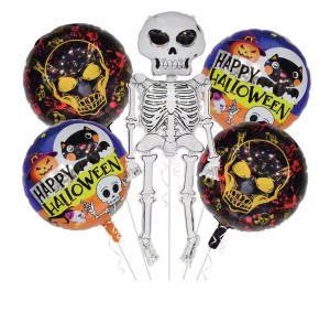BALONY ZESTAW HALLOWEEN SZKIELET 5SZT
