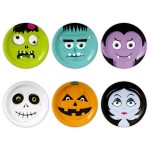 TALERZYKI NA HALLOWEEN MONSTERS 18CM, 6SZT