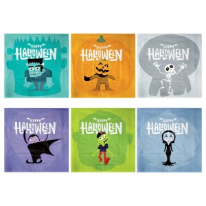 SERWETKI NA HALLOWEEN MONSTERS 12SZT