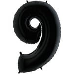BALON 32" 80CM CYFRA CZARNA 9