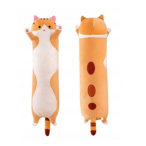 DŁUGI KOT KOTEK MASKOTKA PODUSZKA 45CM BEŻOWY