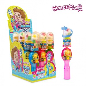 MECHANICZNE LIZAKI OBRACANE NA PATYKU - SWEETMANIA GAME POP 23G X 12SZT