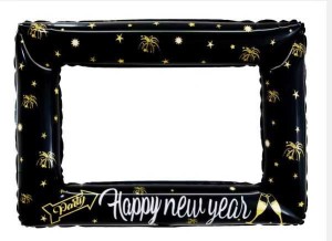 BALON RAMKA HAPPY NEW YEAR NA SYLWESTER 101X86CM