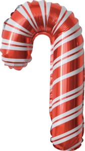 BALON ŚWIĄTECZNY LIZAK LASKA CUKROWA 22X42CM