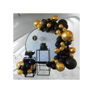 XXLGIRLANDA BALONOWA CZARNO -ZŁOTA 100SZT