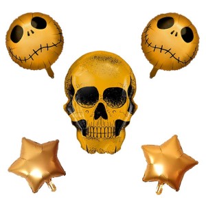 BALONY ZESTAW HALLOWEEN CZASZKA 5SZT