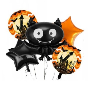 BALONY ZESTAW HALLOWEEN NIETOPERZ 5SZT