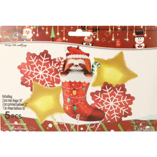 balony na boże narodzenie świąteczna skarpeta